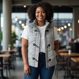 Maurices Hooded Toggle Puffer Vest Size XL